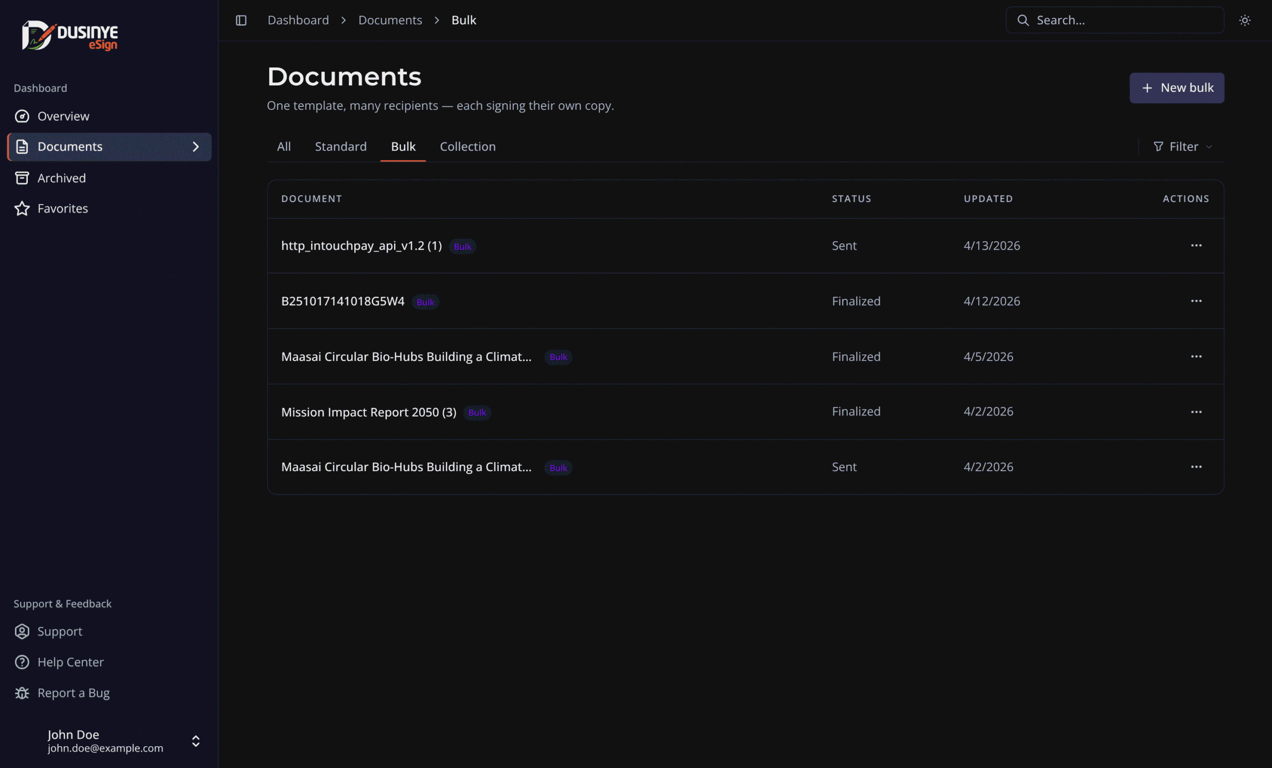 Bulk Documents